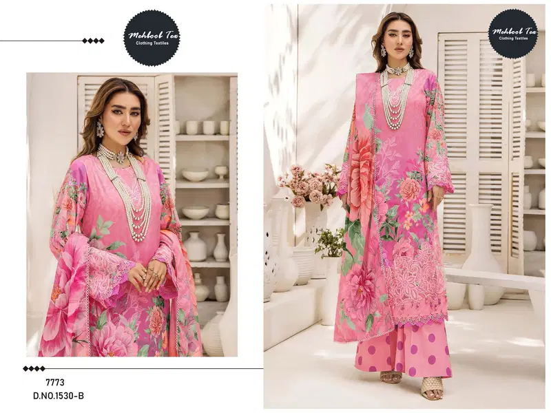 Mehboob Tex 1525 And 1530 B Chiffon Dupatta Pakistani Salwar Suits